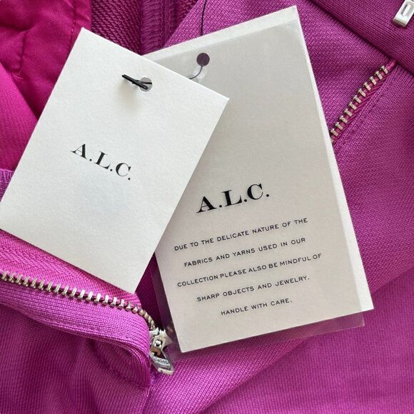 NWT A.L.C. Hot Pink Suit Pants Trousers Straight Leg Zip Fly Women Small Petite - Picture 8 of 11